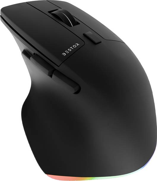 Bestor Wireless Mouse 3 Adjustable DPI, USB-C Rechargeable - USB Mouse with LED Lights Wireless Ergonomic Optical  Gaming Mouse  with Bluetooth
