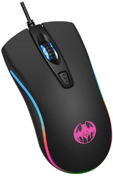 TXOR BLOODBAT ALPHA, Soft Feel Ergonomic Design With RGB Lighting & upto 1600 DPI Wired Ambidextrous Optical  Gaming Mouse