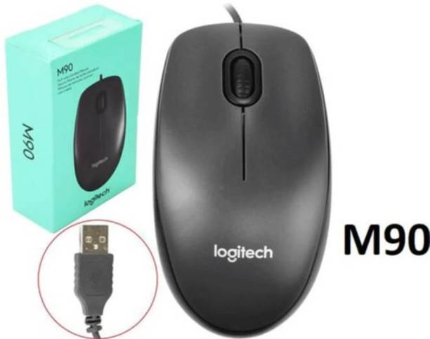 Logitech CORDED MOUSE M90 Wired Ambidextrous Optical Mouse