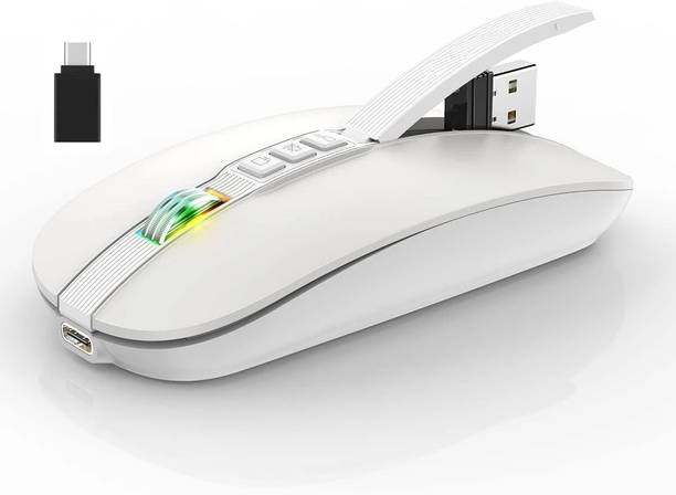 RETRACK M113 RGB Lights Multifunctional Bluetooth + 2.5Ghz Mouse with Multiple Buttons Wireless Ergonomic Optical Mouse  with Bluetooth