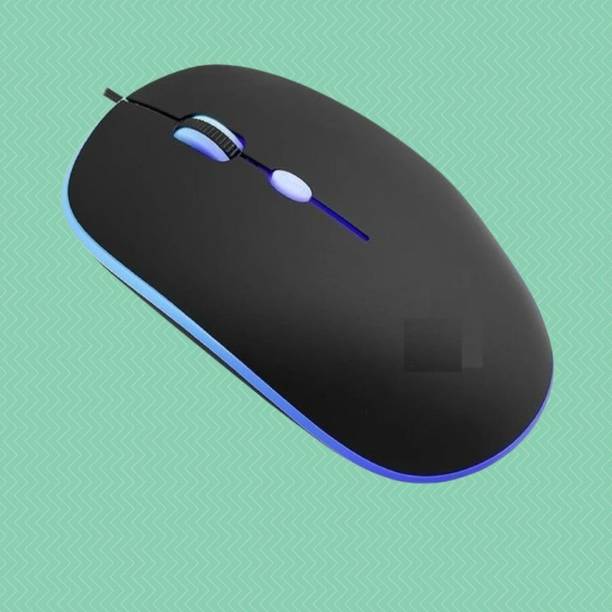 MAKMONI Computer Mouse Wired, Silent USB Mouse - Slim & Compact USB Mouse MB17 Wired Right Handed Optical  Gaming Mouse