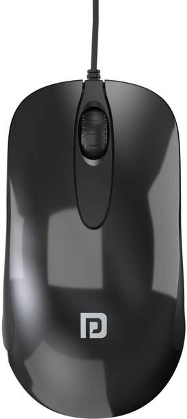 Portronics Toad 26 Wired Optical Mouse with 1500 DPI,1.35M Cable Length(Black) Wired Ambidextrous Optical Mouse