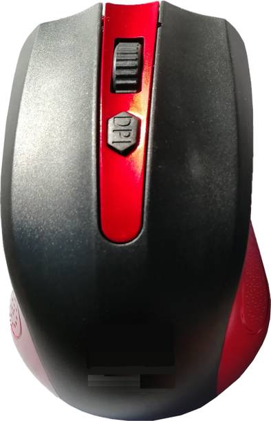 LipiWorld High Sensitivity 2.4ghz 1600dpi Optical Wireless Mouse(Red) Wireless Ambidextrous Optical Mouse