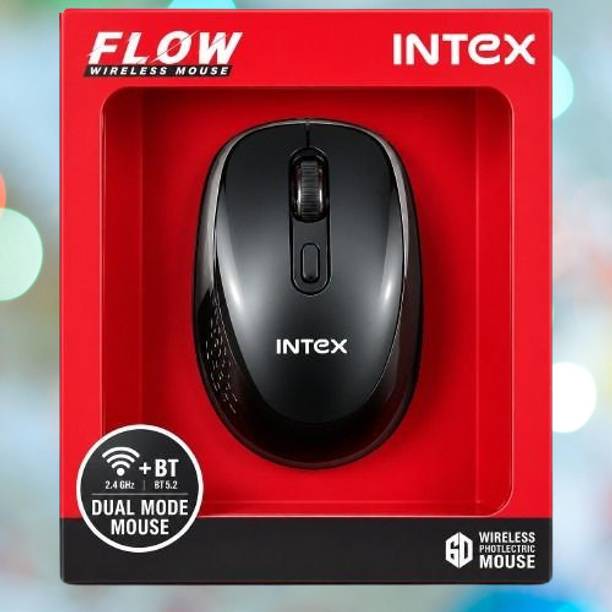 Intex Wireless Mouse, | 2.4GHz Wireless., Optical Mouse with Nano USB Receiver Wireless Ergonomic Touch Mouse With Bluetooth