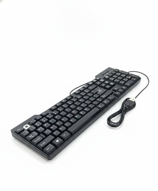 WAVEFUSE MASTERN Keyboard | Faster & More Comfortable Typing Experience Wired USB Standard Laptop Keyboard Compatible with Desktop