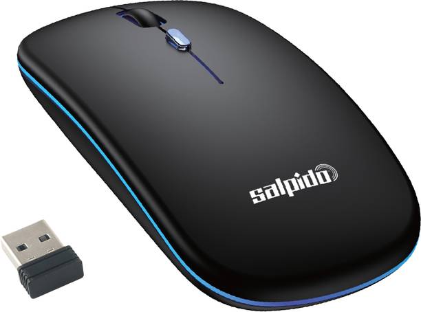 Salpido Wireless Mouse M55 with RGB Lighting, Ultra Slim 11mm Ergonomic Optical Mouse