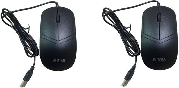 iVoomi BOLD (Pack of Two) USB Wired Ambidextrous Optical Mouse