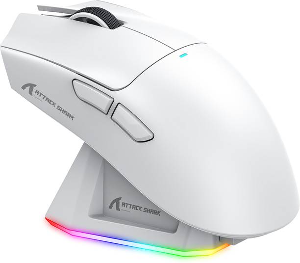 Attack Shark AttackSharkX11White Wireless Optical  Gaming Mouse  with Bluetooth