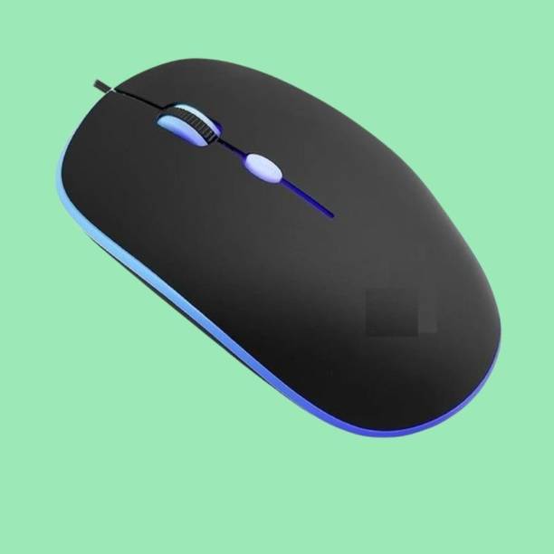 MAKMONI Computer Mouse Wired, Silent USB Mouse - Slim & Compact USB Mouse MB123 Wired Right Handed Optical  Gaming Mouse