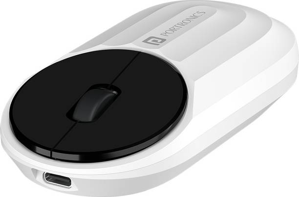Portronics Toad 6 Rechargeable Bluetooth Mouse with 2.4 GHz Receiver & Silent Clicking Wireless Ambidextrous Optical Mouse  with Bluetooth