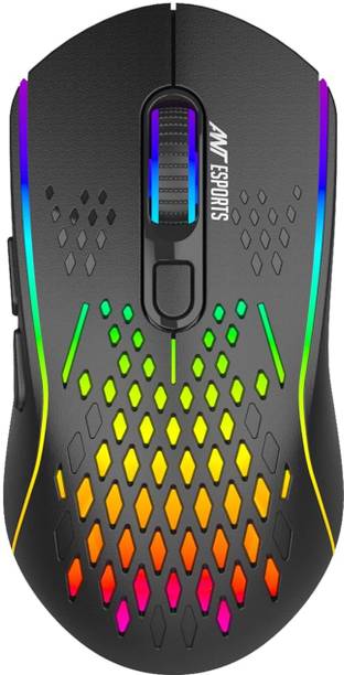 Ant Esports GM700, Rechargeable with Honeycomb Shell,11 Led Light Modes, 4 Adjustable DPI, Ambidextrous Optical  Gaming Mouse