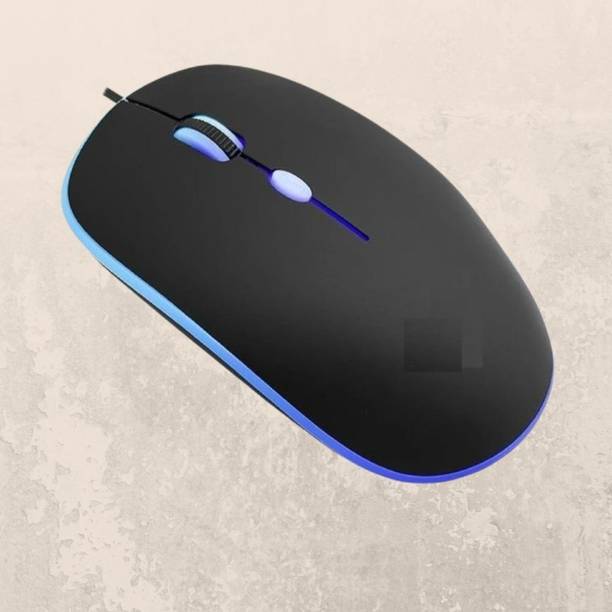 MAKMONI Computer Mouse Wired, Silent USB Mouse - Slim & Compact USB Mouse MB111 Wired Right Handed Optical  Gaming Mouse