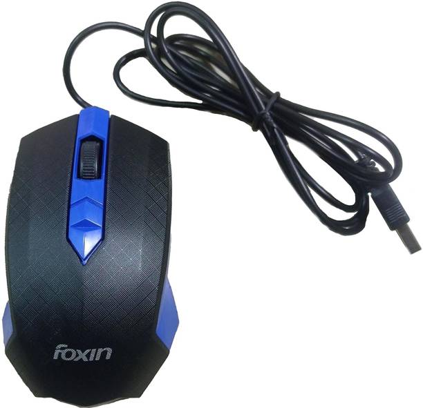 Foxin Classy Smart Blue USB, Wired Ambidextrous Optical Mouse