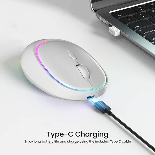 Portronics Toad IV Bluetooth mouse with 2.4 GHz Wireless, Rechargeable, Connect 3 Devices Wireless Optical Mouse