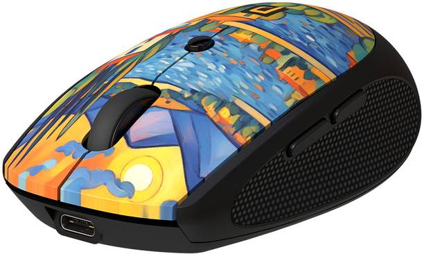 Portronics Toad III Plus Wireless, Bluetooth + 2.4 GHz, Rechargeable, 6 Buttons, Wireless Ambidextrous Optical Mouse  with Bluetooth