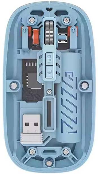 WROPZO Fully Transparent Mouse Bluetooth-Compatible Wireless Tri-Mode Mute Wireless Ambidextrous Optical  Gaming Mouse  with Bluetooth