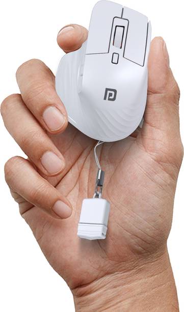 Portronics Toad Mino Rechargeable Wireless Mouse, Ultra-Compact Size, Multi-Device Pairing Wireless Ambidextrous Optical Mouse  with Bluetooth