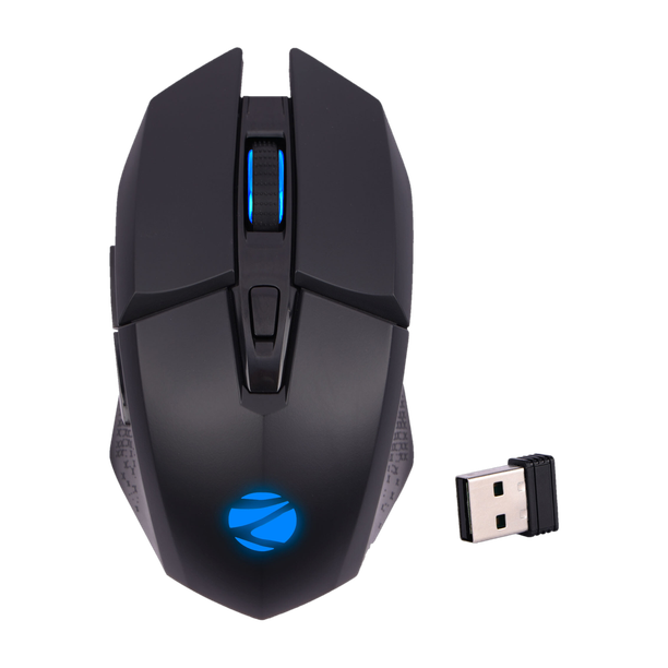 ZEBRONICS Zeb - SHARK LITE Wireless Ergonomic Optical Gaming Mouse 4600 DPI, RGB, 6 Buttons, Ergonomic Rechargeable