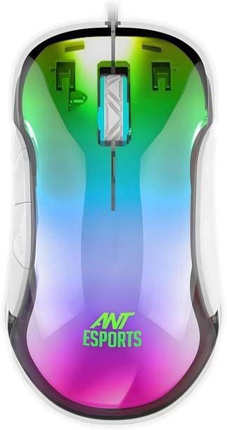 Ant Esports GM610 7D Crystal Full RGB, Instant 825 Chip, 7 Adjustable DPI Up to 12800 Wired Ambidextrous Optical  Gaming Mouse