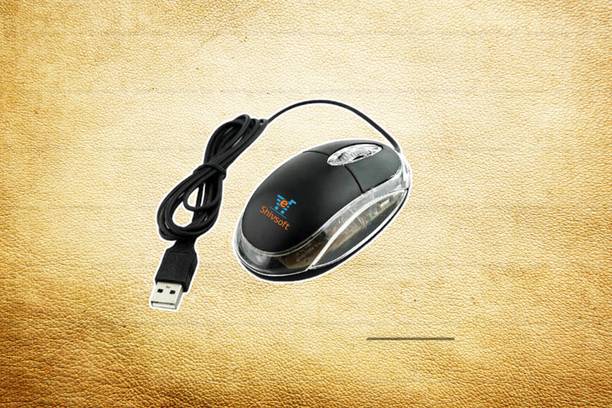 Shivsoft 3D Optical wired USB Mouse in Black Model-4848 Wired Ambidextrous Optical  Gaming Mouse