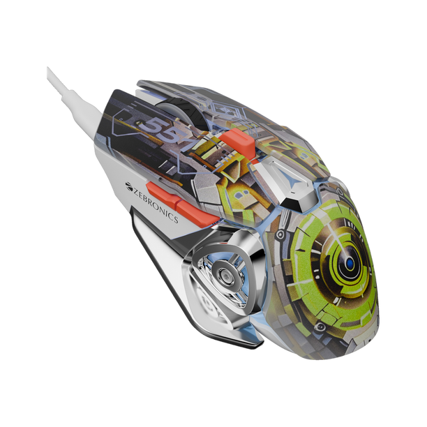 ZEBRONICS Zeb-Transformer M Plus Wired Ergonomic Mechanical Gaming Mouse