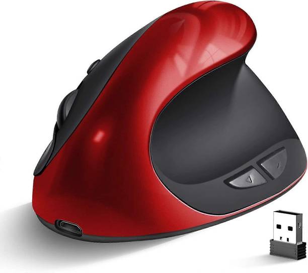 microware Wireless Mouse, Rechargeable 2.4G USB Vertical Ergonomic Mouse with 6 Buttons Wireless Optical  Gaming Mouse  with Bluetooth