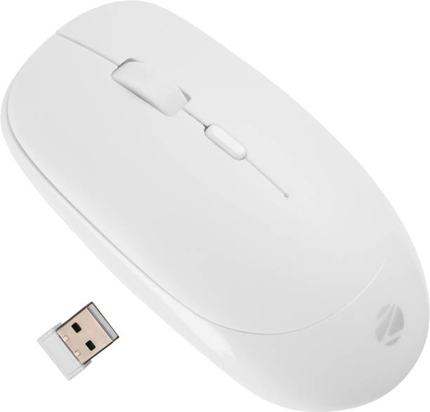 ZEBRONICS ZEB-LEOPARD,2.4GHz Wireless, Nano Receiver, 4 Buttons, Upto 1600 DPI (White) Wireless Ambidextrous Optical Mouse