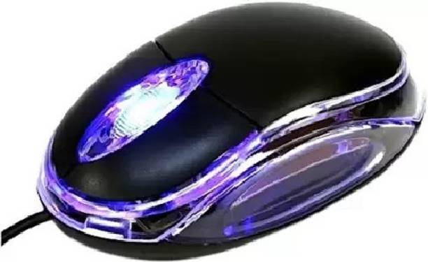 Rokshi Wired Optical Mouse (USB, Black) Wired Ambidextrous Optical  Gaming Mouse