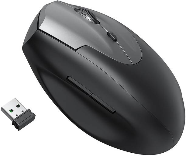 Air Sound Ergonomic Vertical Wireless Mouse | 6 Buttons, 1600 DPI, USB for PC/Laptop Wireless Ergonomic Optical Mouse