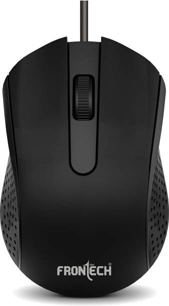 Frontech Wired USB Mouse | 3 Handy Buttons | Scroll Wheel 1200 DPI | MS-0102 Wired Ambidextrous Optical Mouse