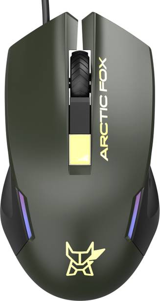 Arctic Fox Breathing Lights and DPI Upto 3600 Wired Ambidextrous Optical  Gaming Mouse