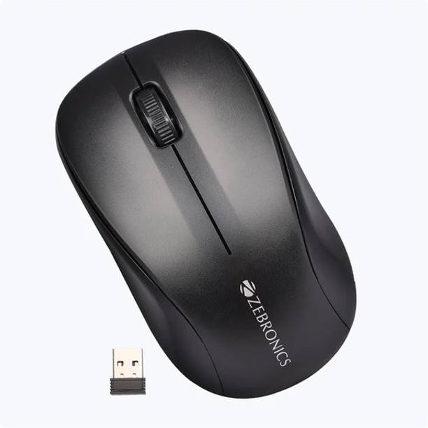 ZEBRONICS Zeb Pace Right Handed Optical Mouse 2.4GHz Wireless, Black