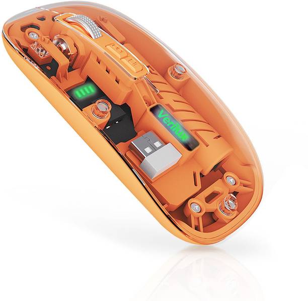 ZITRONIX Compact Adjustable DPI Ergonomic Transparent Mouse Wireless Ambidextrous Optical  Gaming Mouse  with Bluetooth