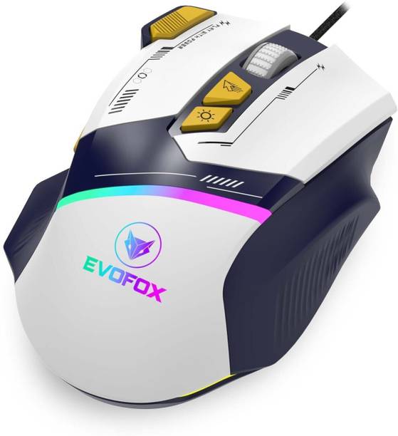 EVOFOX Blaze 12800 DPI Gaming Sensor and 8 Buttons RGB Wired Ambidextrous Optical  Gaming Mouse