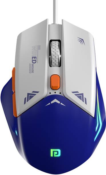 Portronics Vader Gaming Mouse with 6 Buttons, Thumb Support, RGB Lights, Max 6400 DPI Wired Ambidextrous Optical  Gaming Mouse