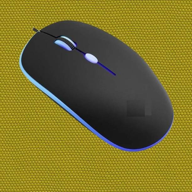 MAKMONI Computer Mouse Wired, Silent USB Mouse - Slim & Compact USB Mouse MB5 Wired Right Handed Optical  Gaming Mouse