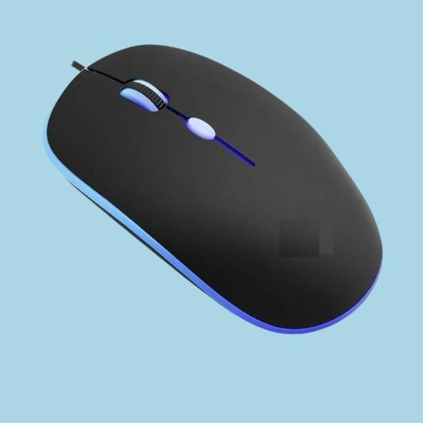 MAKMONI Computer Mouse Wired, Silent USB Mouse - Slim & Compact USB Mouse MB128 Wired Right Handed Optical  Gaming Mouse