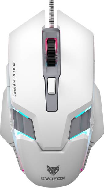 EVOFOX Spectre 3600 DPI Gaming Sensor and 7 Colours Rainbow Lighting Wired Ambidextrous Optical  Gaming Mouse
