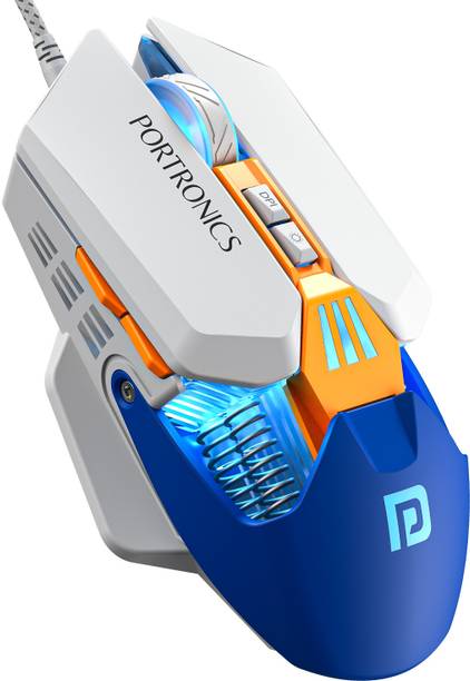 Portronics Vader 2.0 Wired Gaming Mouse, 7 Programmable Button, Upto DPI 7100,RGB Light Wired Ergonomic Optical  Gaming Mouse