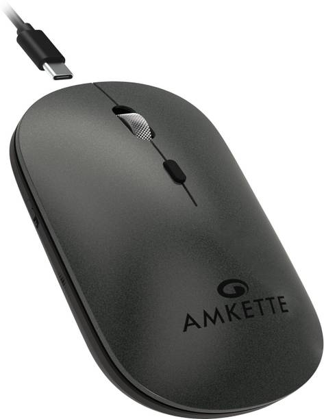 AMKETTE Hush Pro Epic LP Rechargeable Multi-Device Wireless Ambidextrous Optical Mouse  with Bluetooth