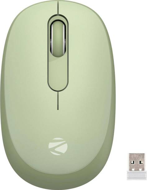 ZEBRONICS Zeb - GROOT (GREEN) Ambidextrous Optical Mouse Wireless Mouse, 1600DPI, Silent Ergonomic with 2 Years Warranty With Bluetooth