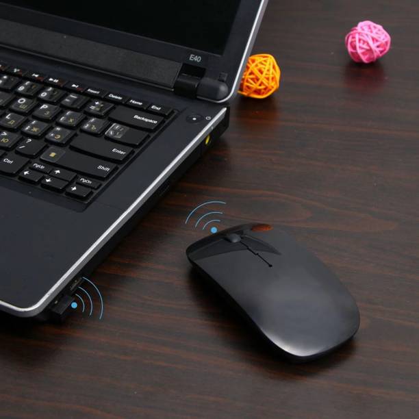 Jindal ent Wireless Mouse for Laptop / PC / Mac / iPad pro / Computer (Black) Wired Ambidextrous Hybrid Mouse