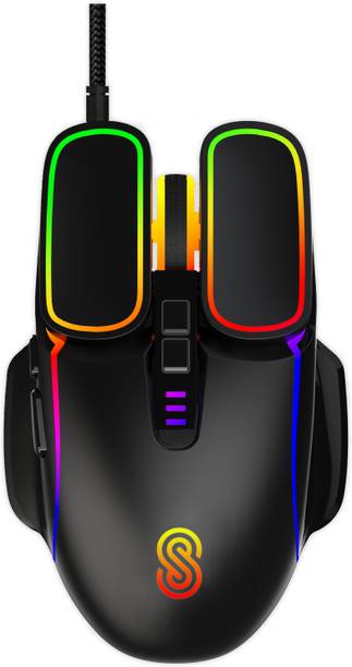 SWAPITECH RGB Gaming Mouse ST-MWG-01 Adj DPI Upto 6400, 7 Programmable Buttons Wired Optical  Gaming Mouse