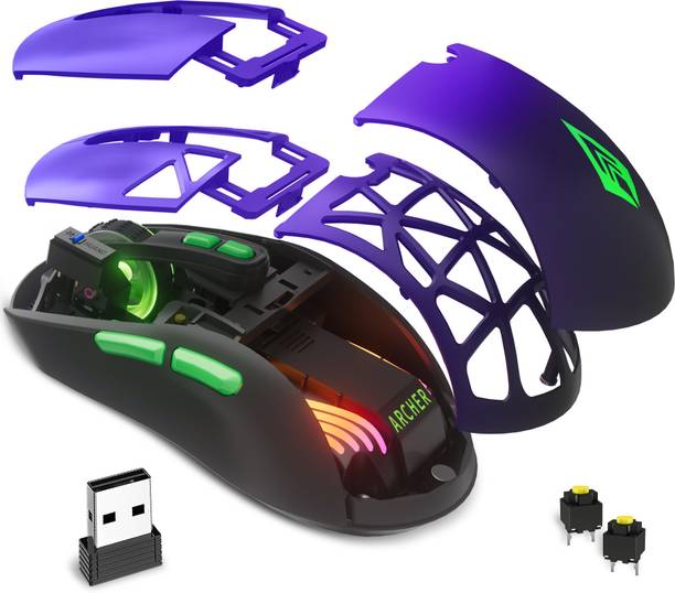 Archer Tech Lab Hawkeye Gaming Mouse 6 DPI, RGB Lighting, 7 Keys, 1000Hz, 450mAh Battery Wired Optical  Gaming Mouse  with Bluetooth