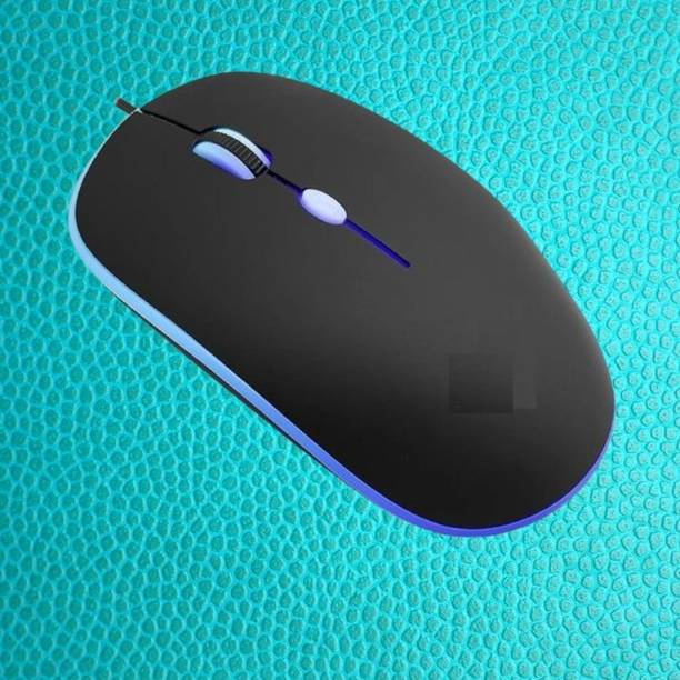 MAKMONI Computer Mouse Wired, Silent USB Mouse - Slim & Compact USB Mouse MB147 Wired Right Handed Optical  Gaming Mouse