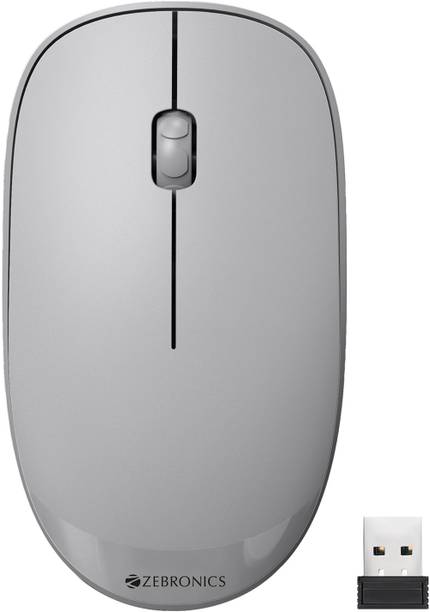 ZEBRONICS Haze Wireless Ambidextrous Optical Mouse Wireless Mouse, 1200DPI, Power Saving, Plug & Play Comfortable Use