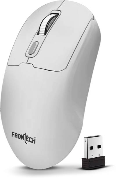 Frontech MS-0058W Dual Mode | 1600 DPI | 4 Buttons| USB Nano Receiver Wireless Ergonomic Optical Mouse  with Bluetooth