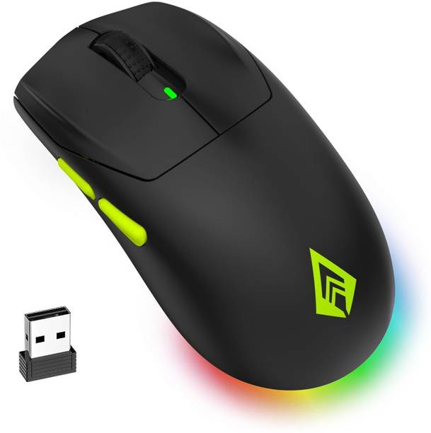 Archer Tech Wireless Gaming Mouse 3 Connectivity 1000 DPI, RGB, 7 Programable Buttons Ergonomic Touch Gaming Mouse (2.4GHz Wireless, Bluetooth, Black