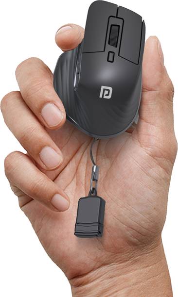 Portronics Toad Mino Rechargeable Wireless Mouse, Ultra-Compact Size, Multi-Device Pairing Wireless Optical Mouse  with Bluetooth