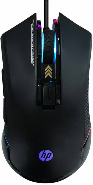 HP G360 / Ergonomic Design,6 buttons, RGB and LED lighting, upto 6200 DPI Wired Ambidextrous Optical  Gaming Mouse
